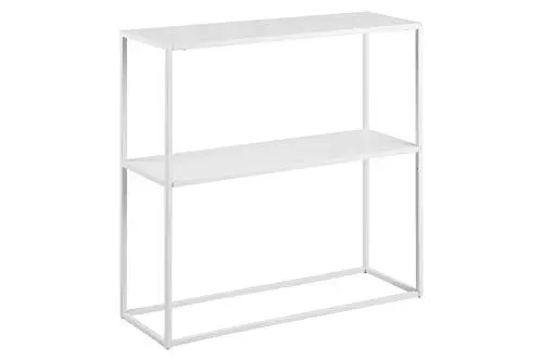 Produktbild: AC Design Furniture Nino Konsolentisch mit Ablage – 79,5 x 80,5 x 26 cm, Weiß, Schmales Metalltisch für den Flur
