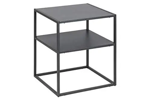Produktbild: AC Design Furniture Nino Nachttisch mit Ablage, B: 45 x H: 50,5 x T: 40 cm, Schwarz, Metall, 1 Stk