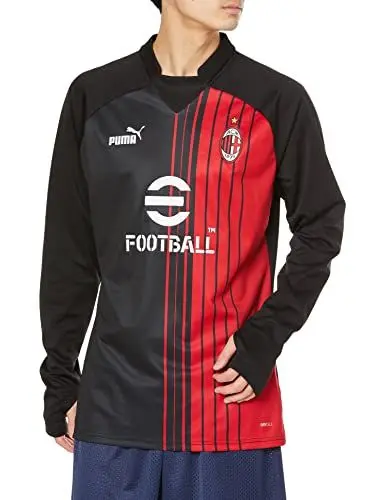Produktbild: AC Milan 769275 Prematch sweat Soccer T-shirt Men's Black-Tango Red M
