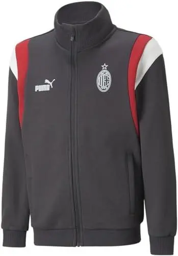 Produktbild: AC Milan 769344 FtblArchiveTrack Jacket Jr Jacket Unisex Kids Flat Dark Gray-Tango Red 116