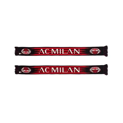 Produktbild: AC Milan Offizieller Schal, Grafik, horizontal, getönt und geschrieben, Röhrenverarbeitung Englisch, Acryl, Schwarz, Rot, Einheitsgröße