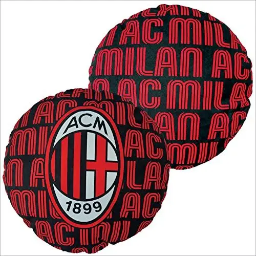 Produktbild: AC Milan, Runde Kissen Dekor, Rot Schwarz, Offizielles Produkt