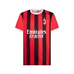 Produktbild: AC Milan Unisex Maglia Home Replica Stadio, Stagione 2024/25 Offizielles Fußball-T-Shirt für Zuhause, rot/schwarz, S