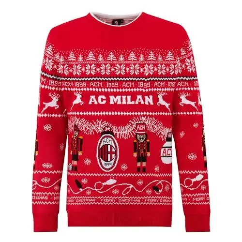 Produktbild: AC Milan - Weihnachtspullover 2023, offizielles Produkt, Erwachsene, Unisex