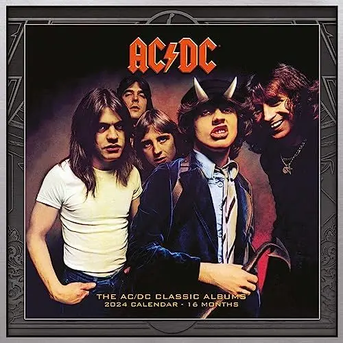 Produktbild: ACDC – Offizieller Kalender 2024 – 16-Monatskalender: Original Pyramid Kalender (Mehrsprachig) (Kalender) (Wall-Kalender)