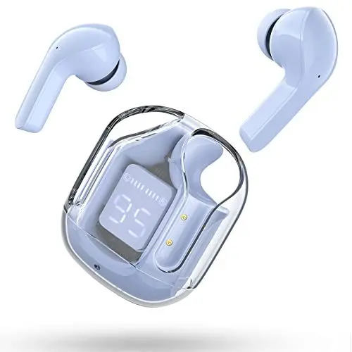 Produktbild: ACEFAST T6 Bluetooth Kopfhörer, 2024 In Ear Kopfhörer, Kabellose Bluetooth 5.3 Kopfhörer mit ENC Mikrofon, 25 Stunden Wiedergabe, Tiefe Bässe, Transparent Ohrhörer Sport, Touch Steuerung, Eisblau