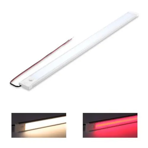 Produktbild: acegoo 12V LED Unterbauleuchte Wohnmobil 8W 860lm 51cm Dimmbar Innenbeluchtung Mit Integriertem Dimmschalter&Rotes Nachtlicht, für Boot Yacht Wohnwagen Camper LKW Schrank (3000K)