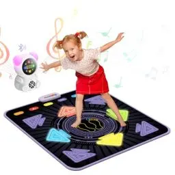 Produktbild: Acelufly Tanzmatte Kinder - Wiederaufladbares elektronisches leuchtende Tanzmatte mit Bluetooth-Musikplayer & LED-Leuchten & T5 Spielmodi, Geschenk für Mädchen im Alter von 3-12 Jahren, Jungen