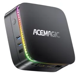 Produktbild: ACEMAGIC AK1Plus Mini PC, 12th Gen Ιntel Alder Lake Ν95 (up to 3.40 Ghz), 16GB DDR4 512GB SSD Mini Computer with Win 11 Pro | WiFi 5 | BT 4.2 | 4K UHD | RGB | RJ45, for Office Home Theatre