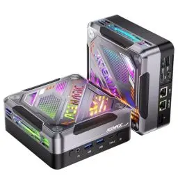 Produktbild: ACEMAGIC Cyberpunk RGB AI Mini PC Gaming AMD Ryzen 7 8845HS (bis zu 5,1 GHz), 32GB DDR5 1024GB (1TB) NVME PCIE 4.0 SSD Micro Desktop Computer| AMD Radeon 780M | BT5.2 | Wi-Fi 6| 8K|Doppellüfter