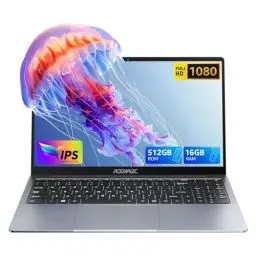 Produktbild: ACEMAGIC Laptop, Metallgehäuse, 15,6 Zoll FHD, 16 GB DDR4 512 GB SSD Notebook, In-tel Quad-Core N150(bis zu 3,60 GHz) schlägt N100,Leichter Laptop 15 Zoll mit WiFi, BT5.0, USB 3.2×2, Type C,HDMI(Gray)