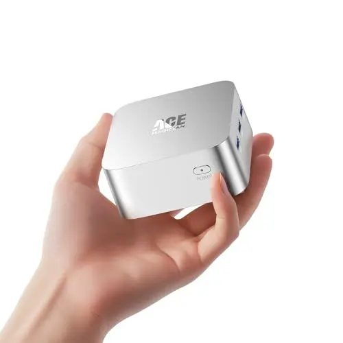 Produktbild: ACEMAGICIAN T8Plus Mini PC,12th Gen Ιntel Alder Lake N100 Mini PC(bis zu 3,40 GHz),16GB LPDDR5 512GB M.2 SSD Mini Computer with W11 Pro l Dual RJ45 | 4K HDMI*3 | WiFi 5 für Zuhause/Büro/Schule