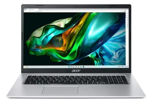 Produktbild: Acer Aspire 3 (A317-53-36VX) Laptop | 17, 3 FHD Display | Intel Core i3-1115G4 | 8 GB RAM | 512 GB SSD | Intel UHD Graphics | Windows 11 | QWERTZ Tastatur | silber