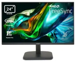 Produktbild: Acer EK241YH Monitor 23,8 Zoll (60 cm Bildschirm) Full HD, 100Hz HDMI, 75Hz VGA, 5ms (GTG), HDMI 1.4, FreeSync, Schwarz