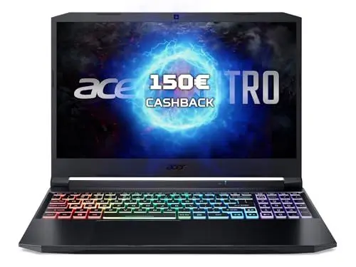 Produktbild: Acer Nitro 5 (AN515-45-R47D) Gaming Laptop | 15,6 FHD 144Hz Display | AMD Ryzen 7 5800H | 16 GB RAM | 512 GB SDD | NVIDIA GeForce RTX 3060 | Windows 11 | QWERTZ Tastatur | schwarz