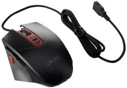 Produktbild: Acer Nitro Gaming Maus (4.200 DPI, anpassbar mit Vier Stufen und acht Tasten inkl. Burst Fire, LED Beleuchtung, optionale Gewichte (4x5g)) rot/schwarz