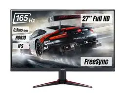 Produktbild: Acer Nitro VG270S Gaming Monitor 27 Zoll (69 cm Bildschirm) Full HD, 165Hz OC, 144Hz, 2ms (G2G), 2xHDMI 2.0, DP 1.2a, HDMI/DP FreeSync Premium, Schwarz