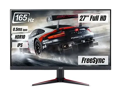 Produktbild: Acer Nitro VG270S Gaming Monitor 27 Zoll (69 cm Bildschirm) Full HD, 165Hz OC, 144Hz, 2ms (G2G), 2xHDMI 2.0, DP 1.2a, HDMI/DP FreeSync Premium, Schwarz