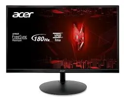 Produktbild: Acer Nitro XF240YS3 Gaming Monitor 23,8 Zoll (60,5 cm Bildschirm) Full HD, 180Hz, 1ms (VRB), 1xHDMI 2.0, 1xDisplayport 1.4, höhenverstellbar, AMD FreeSync Premium, Schwarz
