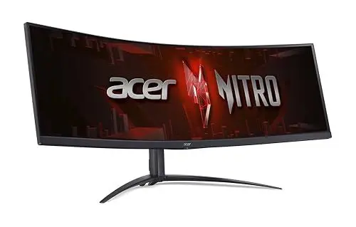 Produktbild: Acer Nitro XZ452CUV Gaming Monitor 44,5 Zoll (113 cm Bildschirm) DQHD, 165Hz, 4ms(GTG), 2xHDMI 2.1, DP 1.4, Curved, höhenverstellbar, FreeSync Premium Pro