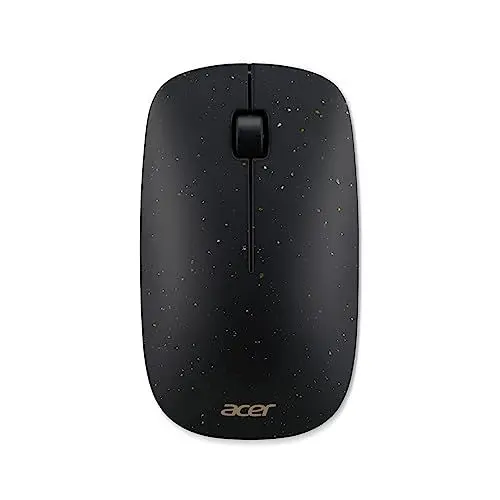 Produktbild: Acer Vero Maus AMR020 - Maus kabellos (2.4GHz Funkmaus, 1200 DPI, Smart-Power-Management, ergonomische Maus für rechts und Links Händer, leises Mausrad, 30% PCR-Kunststoffanteil) schwarz