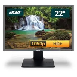 Produktbild: acer B223W 22 Zoll Business Computer Monitor, Desktop Gaming Monitor, HD+ (VGA - DVI - Lautsprecher - VESA), PC Bildschirm, schwarz/Silber (Generalüberholt)