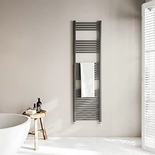 Produktbild: Acezanble Badheizkörper 1800 x 500 mm Anthrazit Vertikal Garade mit Seitenanschluss Heizung Handtuchwärmer Handtuchheizkörper 851W Design Heizkörper Handtuchhalter Handtuchtrockner