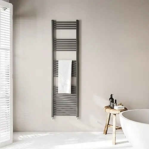 Produktbild: Acezanble Badheizkörper Design Heizkörper Handtuchhalter Handtuchtrockner 1800 x 500 mm Anthrazit Vertikal Garade mit Seitenanschluss Heizung Handtuchwärmer Handtuchheizkörper 851W