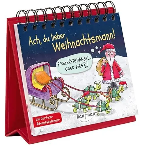 Produktbild: Ach, du lieber Weihnachtsmann!: Ein Cartoon-Adventskalender mit Comic-Weihnachtskarten (Comic-Adventskalender mit 24 lustigen Postkarten)