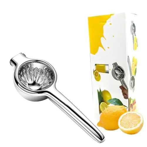 Produktbild: Achkey Zitronenpresse, Saftpresse, Orangenpresse, Zitronenpresse Edelstahl, S304 Zitruspresse für Alle Citrusfrüchte, Limettenpresse 100% Rostfrei und Spülmaschinenfest (7.8 cm Diameter)
