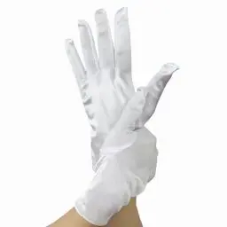 Produktbild: Achsoo Kurze Handschuhe für Damen Handgelenklange Handschuhe Braut Kostüm Halloween Kostüm Hochzeit (White(Satin Fabric))