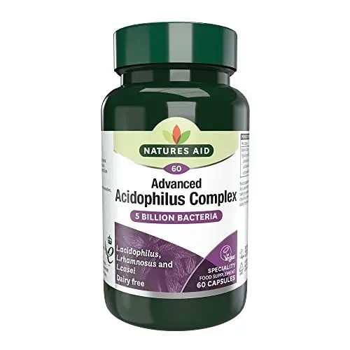 Produktbild: Natures Aid 5 Billion Bacteria Advanced Acidophilus Complex 180 Kapseln
