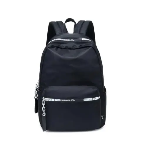 Produktbild: Acmebon Wasserdicht Mädchen Schule Rucksack Klassische Solid Farbe Casual Daypack für Frauen Schwarz