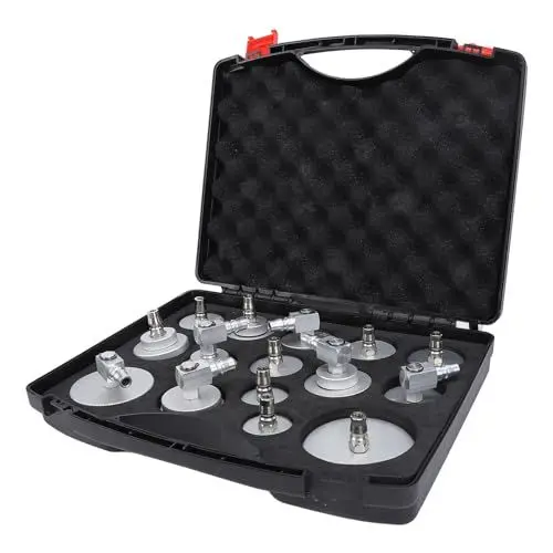Produktbild: 17-teiliges Bremsentlüftungs-Adapter-Set, Aluminium-Druckbremsen-Entlüftungsset, Hauptzylinder-Entlüftungsset mit Schnellanschluss, Kompatibel für, Ersatz für