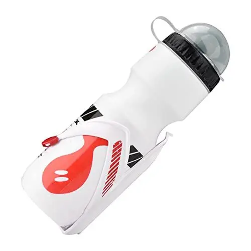 Produktbild: Acouto 650-ml-Wasserflasche mit Fahrradhalter, Käfighalterung für Radfahren, Mountainbikes, Sicher und Zuverlässig, die Fahrrad-Wasserflasche Ist von Manufa. Hohe Leistung – die Flasche