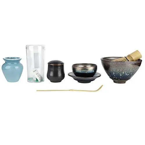 Produktbild: Acouto Japanisches Keramik-Teeservice, Tee-Schneebesen-Halter-Set, Service-Werkzeug, Teezeremonie-Zubehör. Für Typ 3 oder Teezeremonie Ist Unser Tee-Set Vielseitig Geeignet (Öltröpfchen)