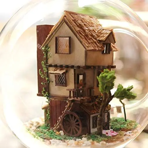 Produktbild: Puppenhaus, DIY Puppenhaus, Niedliches Puppenhaus, Miniatur, Handgefertigt, Puppenhaus-Kit, Perfektes DIY-Geschenk