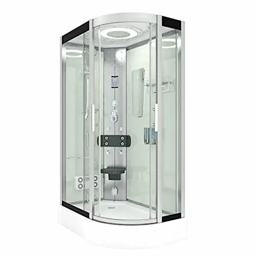 Produktbild: AcquaVapore Dampfdusche Sauna Dusche Duschkabine D60-70T2R 80x120 cm ohne 2K Scheiben Versiegelung Weiß