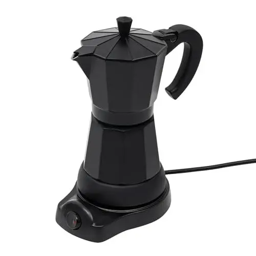 Produktbild: ACROSSPART Elektrische Kaffeemaschine Mokka Espressokoche Espresso Kocher Elektrisch Edelstahl Mokkakocher Elektrisch Tragbarkeit Mokka Maschine