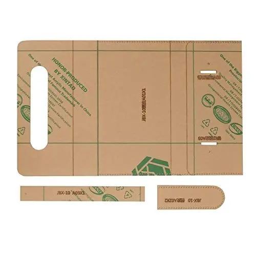 Produktbild: Acryl-Ledertaschen-Vorlage, handgefertigte Lederwaren und Lederkunstzeichnungen, DIY-Produktion, Clutch-Tasche, Clutch-Geldbörse, Acryl-Version, Zeichnungsvorlage für die Verpackungsherstellung