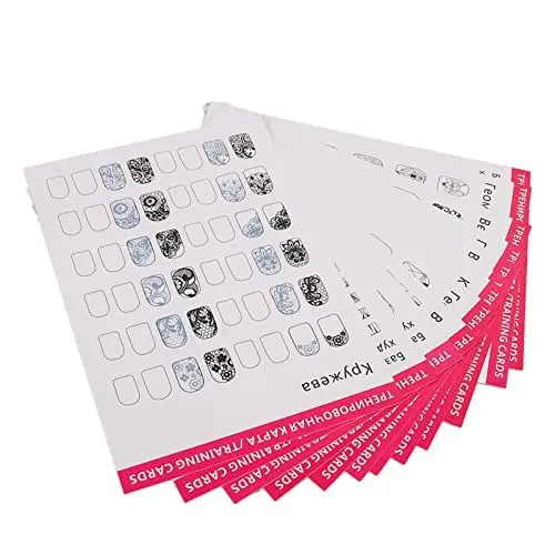 Produktbild: Acryl-Nagel-Trainingsmatte Stereograph Waschbar Wiederverwendbar Multi-Nagelformen 12 Modi Nagelkunst-Übungsblatt für Nagelkünstler