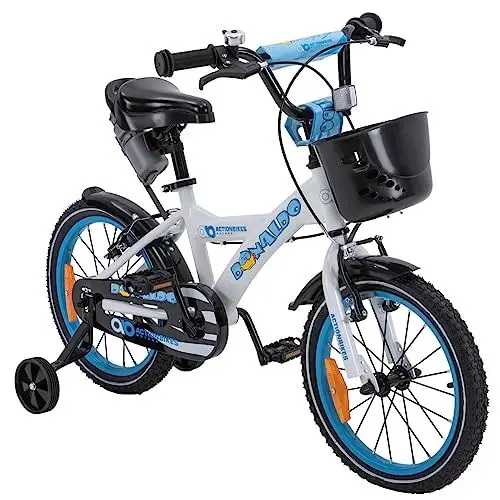Produktbild: Actionbikes Kinderfahrrad Donaldo - 16 Zoll - V-Break Bremse - Stützräder - Luftbereifung - Ab 4-7 Jahren - Jungen & Mädchen - Kinder Fahrrad - Laufrad - BMX - Kinderrad (Donaldo 16 Zoll)