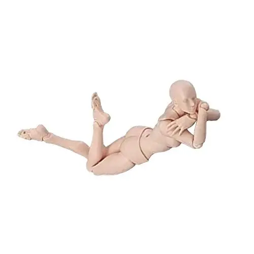 Produktbild: Action-Figur-Körper, Bewegliche, Langlebige, Silbergraue PVC-Schaufensterpuppe mit Ständer Zur Dekoration (Frau #12)