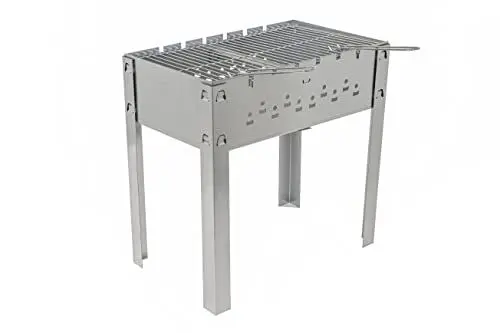 Produktbild: ACTIVA Schaschlikgrill I Premium Mangal Grill inkl. verchromtem Grillrost & Spieße I Robuster Holzkohlegrill für ein einzigartiges Grillerlebnis