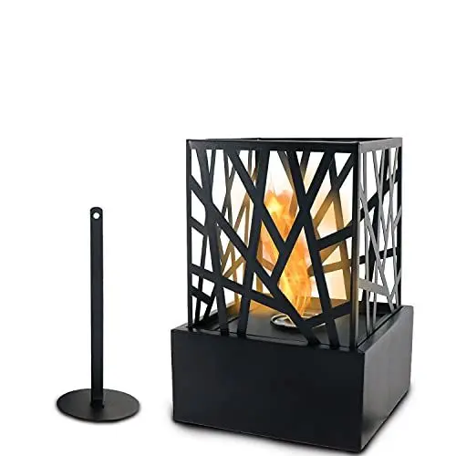 Produktbild: Activa Eleganter Tischkamin I Tischfeuer Outdoor mit sauberer Verbrennung, inkl. Flammenlöscher I Tischfeuer perfekt für Innen- & Außenbereich