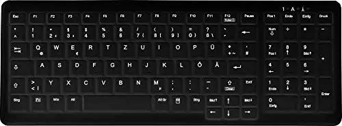 Produktbild: Active Key AK-C7000F-U1-B/GE USB Hygiene-Tastatur Deutsch, QWERTZ, Windows® Schwarz Geeignet f. WIS
