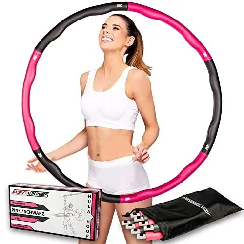 Produktbild: ActiveVikings Hula Hoop Reifen für Erwachsene & Kinder, Gewichtsabnahme und Massage, 6-8 teiliger Abnehmbarer - Fitnessreifen Hula Hoop