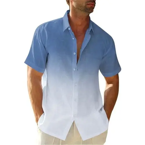 Produktbild: Activewear Für Herren Bedrucken Kettenhemd Herren Schwarzes Hemd Herren Slim Fit Hawaii Hemd Langarm Totenkopf Tshirt Herren Herren T-Shirt T-Shirt Selbst Gestalten Piratenkostüm Herren（4-Blue，4XL）