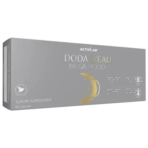 Produktbild: Activlab DODA D'EAU Mega Mood, 60 pflanzliche Kapseln | die Konzentration, bekämpft Stress, Nervensystem, verbessert Gedächtnis und Konzentration, Lion's mane, Rhodiola Rosea, Bacopa