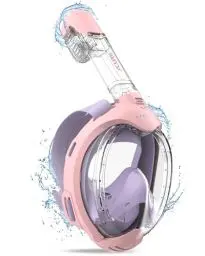 Produktbild: ACURE Schnorchelmaske für Kinder - CO2-sichere Tauchmaske für Schwimmanfänger im Alter von 3-8 Jahren | Anti-Beschlag & Trockenoberteil Schnorchel Vollmaske